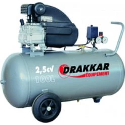 Compresseur 100l 2,5cv 8 Bar DRAKKAR EQUIPEMENT - 11232