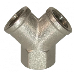 5 Raccords Y 1/4fff Galva Nickele LACME - 256700